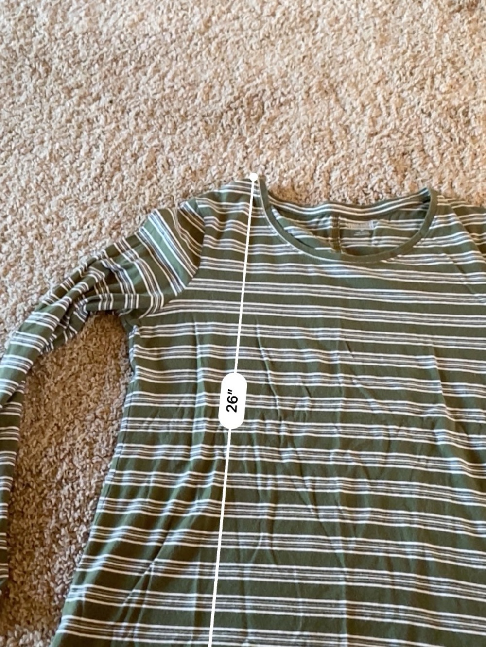 Duluth Trading Co Olive & White Striped Long-Sleeve Tee - Picture 5 of 5